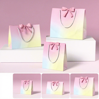 Sac de shopping en carton écologique de luxe avec logo personnalisé imprimé, poignée et ruban, pour vêtements et chaussures, prix d'usine