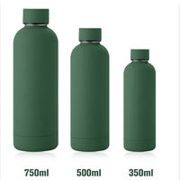 Bouteilles d'eau écologiques personnalisées de 750 ml à petite ouverture, en acier inoxydable à double paroi, pour le sport et les voyages, gobelet pliable