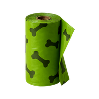Sac de déchets de compost d'amidon de maïs biodégradable de caca d'animaux de compagnie imprimé personnalisé de la meilleure qualité emballage biodégradable écologique