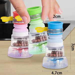 1 pièce - Rallonge de robinet de cuisine rotative à 360 degrés, dispositif d'économie d'eau, pulvérisateur, filtre, écologique, PP+PVC, pliable - Product Image 2