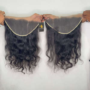 Cierre de encaje frontal transparente 13x4 13x6 con mechones de pelo crudo, cierre Frontal de encaje HD, frontal de encaje HD de oreja a oreja - Product Image 2