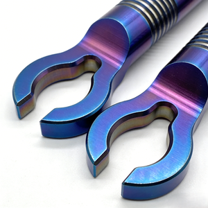 ชุดเสริมความแข็งแรงโช้คหน้ามอเตอร์ไซค์แบบกำหนดเองจากโรงงาน ผลิตจากอะลูมิเนียมชุบอโนไดซ์สีดำ คุณภาพสูง ผลิตด้วยเครื่อง CNC - Product Image 2