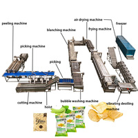 Fabricant 20-80 mètres 200kg par heure pringles français pommes de terre frites frites faisant la ligne de production