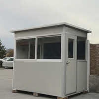 TOPPRE Mini cabine mobile détachable préfabriquée Salle à outils extérieure Planche de jardin Boîte de garde Stand de vente Kiosque de sécurité