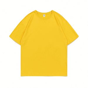 Design Custom Summer Short Sleeve <b>T</b>-shirt Pure Cotton Men's Loose Top Round Neck Solid Color <b>T</b>-shirt - Product Image 1