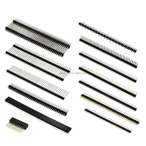 2.54 pitch single row of pins female header offset pin header 2.54mm