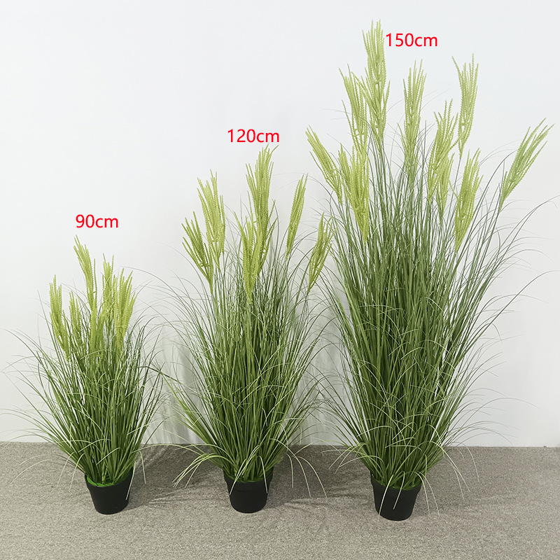 Simulated green feather duster for spring scenery