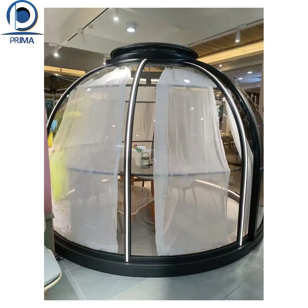 Prima Transparante Koepel Tent Glamping Met Badkamer Clear Bubble Luxe Hotel Plastic Te Koop Geodetische Huis Buiten