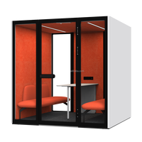 Cabine de réunion insonorisée Comine moderne pour six personnes, acoustique, réglable en hauteur, pour bureaux, conférences, hôtels, entrepôts, centres commerciaux