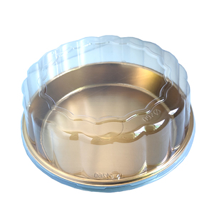 JY-260 Với Rõ Ràng Lip Jy260 Vàng Nhựa Hộp Gói Cho Bánh Vòng Nhựa Thực Phẩm Container Snack Hộp Đóng Gói - Product Image 1