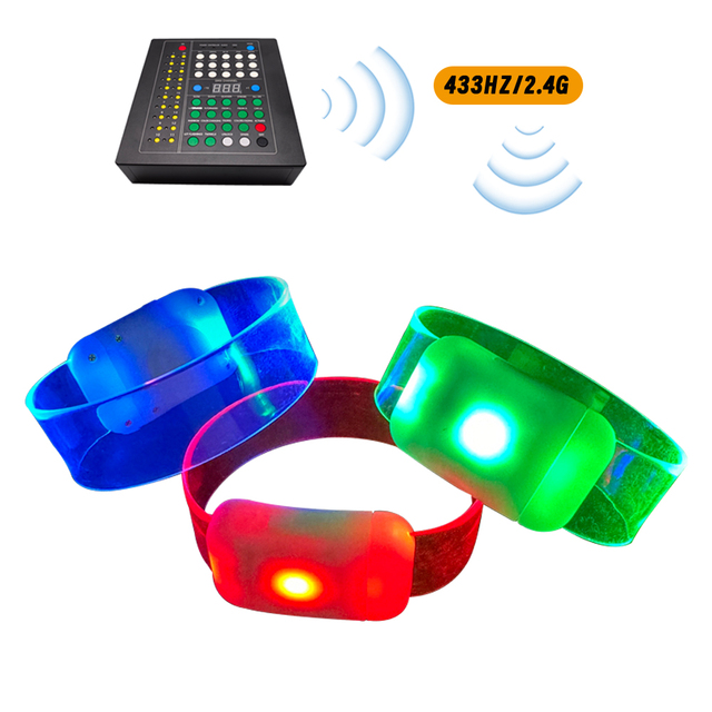 Diamond Custom LED Bracelet Magnetic attraction DMX remote control led wristbands for events 2.4G 20 zones available for Party