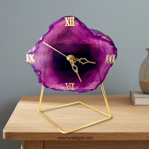 Posavasos Hecho a Mano con Piedra de Ágata y Reloj de Pared Decorativo de Cristal Curativo, Decoración de Mesa en Oferta - Product Image 2