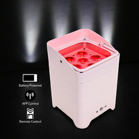 Kabelloses DMX 6x18W IP65 Wasserdichtes LED Moving Head Licht Batteriebetrieben RGBW UV 6in1 Uplights für DJ Bühne Hochzeit Event