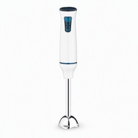 Mixeur plongeant électrique - Commande par bouton-poussoir, faible bruit, 2 vitesses, broyage de glace, boîtier en plastique, appareil de cuisine