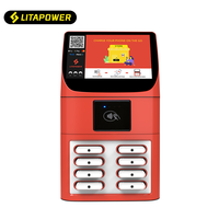 Station de Location de Batteries Externes OEM avec TPE PAX, Distributeur Automatique de Power Banks Partagées à 8 Emplacements pour Restaurants, Cafés et Bars