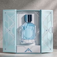 Flacon de parfum vide en cristal de haute qualité, moderne, avec logo personnalisé, 50 ml, 100 ml, pour femme, avec boîte.