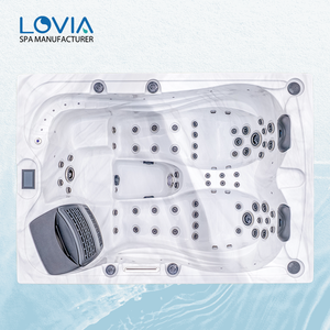 Spa <span class=keywords><strong>Jacuzzi</strong></span> <span class=keywords><strong>extérieur</strong></span> <span class=keywords><strong>3</strong></span> <span class=keywords><strong>places</strong></span> en acrylique avec lumières LED et jets de massage hydromassants pour jardin et patio - Product Image 6