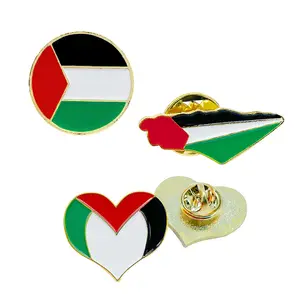 Benutzer definierte Produkt Kostenlose Dekorationen Palä stine Palestina Palästina Flagge Metallstifte