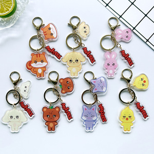 Wholesale Custom Spot ATEEZ ANITEEZ Surroundings Acrylic Double-Sided <b>Anime</b> Cartoon Pendant Plastic <b>Keychain</b> Decoration - Product Image 1