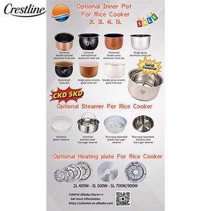 Marmite intérieure universelle en aluminium avec revêtement céramique double face antiadhésif 2L/3L/5L pour cuiseur à riz, pièces de rechange ménagères universelles - Product Image 6