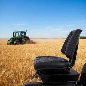 Siège de tracteur compact avec dossier en acier et PVC, pièces de machines agricoles pour tracteurs - Product Image 2