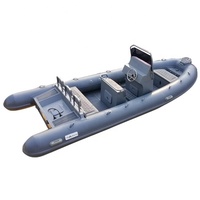 Bateau gonflable de nervure en aluminium d'hypalon de patrouille de double cabine de certificat de la CE de 19ft à vendre