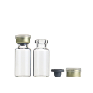 3ml Empty clear Small Glass Injection Vial Penicillin Bottle with Silicone <b>Plug</b> and Crimping Top Cap - Product Image 2