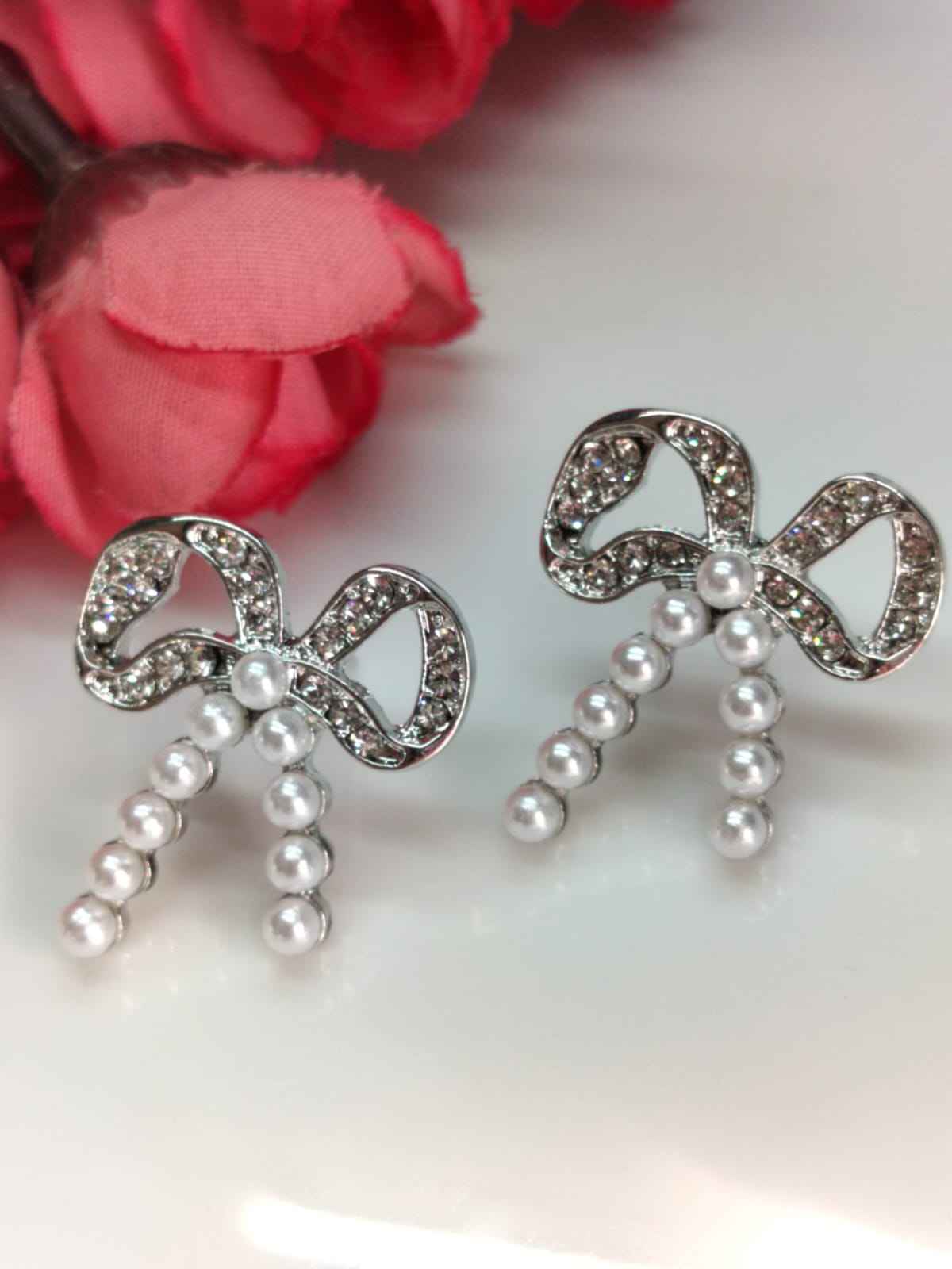 Silver with White Pearls