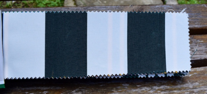 Dark green and white stripes