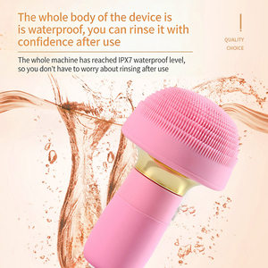 Cepillo Limpiador <span class=keywords><strong>Facial</strong></span> Portátil Mini con Diseño de Hongo, Exfoliante, Giratorio, Impermeable, Ultrasónico, Masajeador <span class=keywords><strong>Facial</strong></span> - Product Image 6