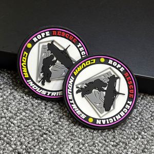High Quality Custom PVC Heat Transfer Patches 3D Embossed Soft Rubber Logo Sew <b>on</b> <b>Iron</b> <b>on</b> <b>Velcro</b> Hook Loop for Hats Caps Jeans - Product Image 2
