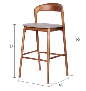 كرسي مرتفع منجد بتصميم اسكندنافي متين من الطراز الاسكندنافي - Product Image 5