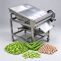 Commerciële verse erwten- en brede bonen schilmachine / schilmachine voor erwten