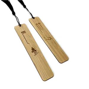 Creative Custom Chinese Traditional Classical Style Wooden Bookmark Bamboo Hollow Carving Crafts