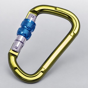 Mousqueton à visser en forme de D, 22 kN, en alliage d'aluminium anodisé, ouverture de 22 mm, 80 g, pour l'escalade, conforme aux normes EN 12275, EN 362, HM A2448PSG - Product Image 5
