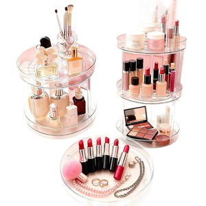 Rotating Cosmetic <b>Storage</b> <b>Box</b> Pet <b>Material</b> Desktop Organizer For Makeup And Skincare Home Bathroom Use - Product Image 5