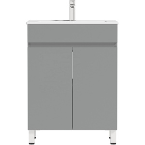 <span class=keywords><strong>Gris</strong></span>/Blanc Colonnes Deux Portes Petites Vanités <span class=keywords><strong>De</strong></span> <span class=keywords><strong>Salle</strong></span> <span class=keywords><strong>De</strong></span> <span class=keywords><strong>Bain</strong></span> avec Évier - Product Image 6