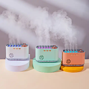 Diffuseur d'huiles essentielles à grande capacité 700 ml, humidificateur à cinq têtes, ultrasonique, lumière colorée, diffuseur de musique mobile - Product Image 1