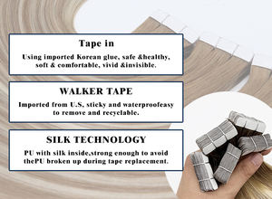 ผมมนุษย์แบบนิ่มสำหรับต่อผมมนุษย์ทำจากรัสเซียผมตรงสีธรรมชาติผมชาวเวียดนามเป็นลอนแบบชาวพม่า - Product Image 5