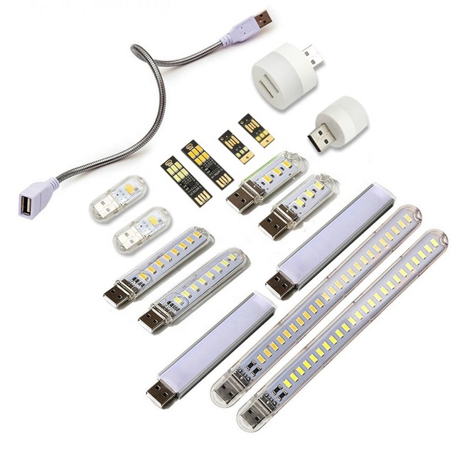 Portable Led Lighting USB Night Light Room Decor Mini Table Desk Lamp Flashlight for Power Bank Laptop Camping Reading Lighting