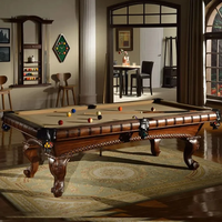 Haute qualité rétro pays piscine billard Tables de billard les plus populaires 7ft 8ft 9ft tailles personnalisé Antique sculpté bois professionnel