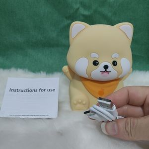 Lampe de nuit en silicone en forme de raton laveur rechargeable, lumière LED douce, lampe de chevet pour bébé, lampe de chambre d'enfant avec minuterie et 2 niveaux de luminosité - Product Image 3