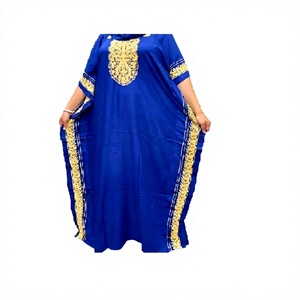 Elegant Loose Fit Rayon Kaftan Abaya Maxi <b>Dress</b> <b>for</b> Women Chiffon Fabric with Lace Embroidery <b>for</b> Ramadan <b>Eid</b> Festive Wear - Product Image 1