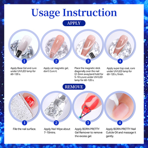 BORN PRETTY-<span class=keywords><strong>Vernis</strong></span> gel oeil de chat bleu mer abîme, perles de verre d'été <span class=keywords><strong>semi</strong></span>-permanentes, <span class=keywords><strong>vernis</strong></span> gel magnétique oeil de chat pour nail art, 10ml - Product Image 6