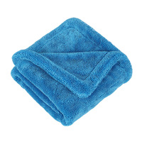 Serviette de lavage de voiture en microfibre à double couche, boucles torsadées, 30x30cm, super absorbante, séchage rapide, sans peluches