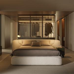 <span class=keywords><strong>Lit</strong></span> Laoqian légèrement luxueux, style moderne minimaliste, villa, grand appartement, chambre principale, <span class=keywords><strong>lit</strong></span> double haut de gamme - Product Image 2