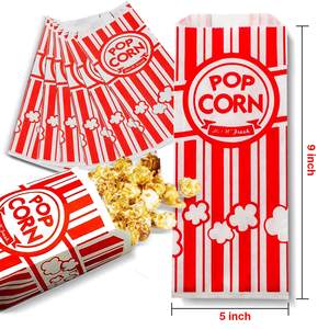 Sacs en papier personnalisés avec logo imprimé pour frites, bonbons, pain, popcorn, snacks, micro-ondes, à emporter, chips, pop-corn, emballage alimentaire, acceptés - Product Image 2