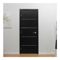 Porte en bois massif en noyer noir moderne, appartement, maison résidentielle, porte en bois personnalisée