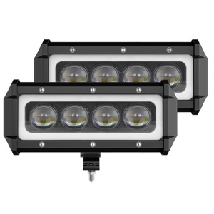 Phare de travail LED 60W avec anneau lumineux, antibrouillard, pour conduite diurne, tout-terrain, projecteur LED pour moto et camion - Product Image 4