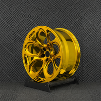 Jantes forgées à 5 branches plaquées or sur mesure, 17-24 pouces, 5x112 5x114.3 5x120 pour Mercedes W140 W220 BMW E39 E46